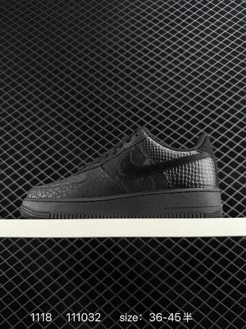 Nike Air Force 1 Low Black Anthracite Textured Snakeskin EU 36-45 5 Lifestyle - Unisex (BS-74141)