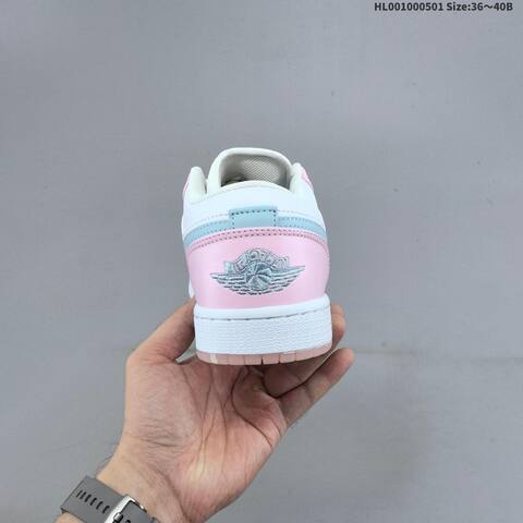 Jordan Air Jordan 1 Low White Pink Foam Glacier Blue EU 36-40 Casual - Unisex (BS-66068)