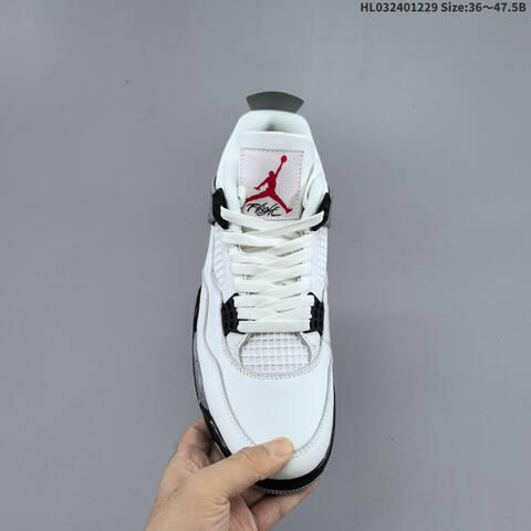 Jordan Air Jordan 4 Retro OG White Cement 36 47 5 Basketball - Unisex (BS-67196)