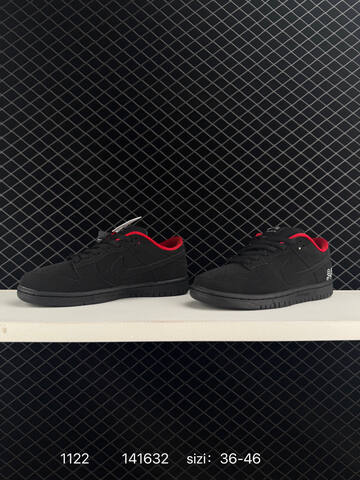 Nike Dunk Low Black Red 36-46 Skate - Unisex (BS-74063)