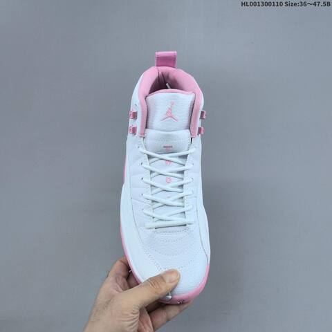Jordan Air Jordan 12 Retro White Pink 36 47 5 Basketball - Unisex (BS-67021)