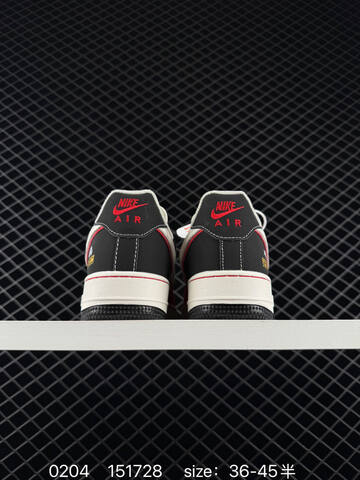 Nike Air Force 1 Low White Black Red 36-45 5 Lifestyle - Unisex (BS-72825)