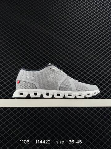 On Cloud 5 White Grey EU 36-45 Running Shoe Running Sneakers - Unisex (BS-85470)