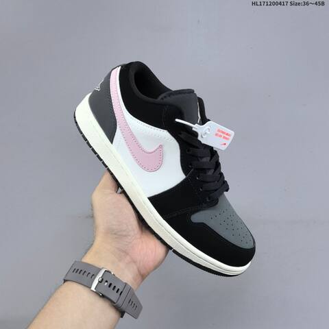 Jordan Air Jordan 1 Low Black Grey White Pink EU 36-45 Basketball - Unisex BS-66152