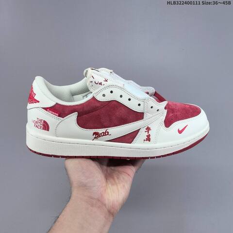 Nike Air Jordan 1 Low x Travis Scott White Red EU 36-45 Lifestyle - Unisex (BS-67006)