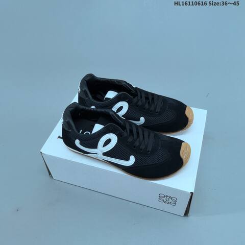 Loewe Ballet Runner 2 0 Black White Gum Brown EU 36-45 Running Shoe Running Sneakers - Unisex BS-69490