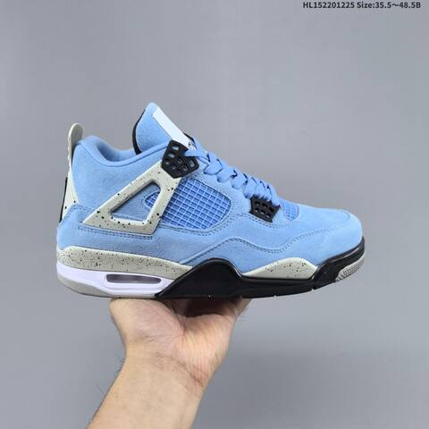 Jordan Air Jordan 4 Retro Light Blue Black White 35 5 48 5B Basketball - Unisex (BS-67273)
