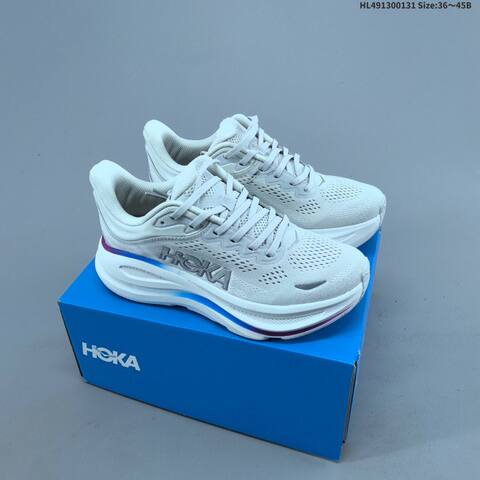 HOKA ONE ONE Bondi 9 Light Off White Mint Green Silver EU 36-40 Running Shoe Running Sneakers - Unisex (BS-69394)