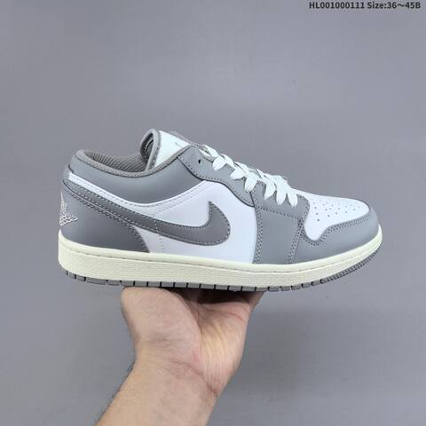 Jordan Air Jordan 1 Low Vintage Grey White EU 36-45 Casual - Unisex (BS-67010)