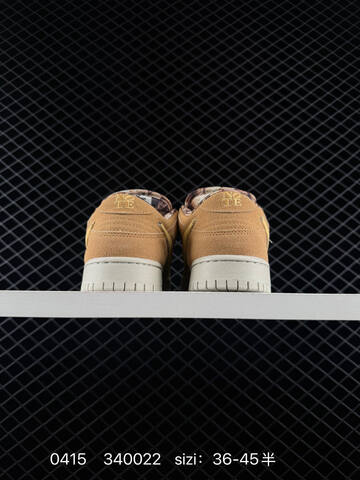 Nike SB Dunk Low Wheat Suede With Pale Yellow Swoosh Light Bone Outsole Patterned Lining Laces EU 36-45 With Half Sizes Skate - Unisex (BS-72085)