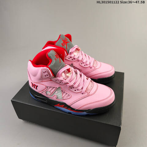 Jordan Air Jordan 5 x Awake NY Pink Red Grey Black EU 36-47 5 Basketball - Unisex (BS-63285)