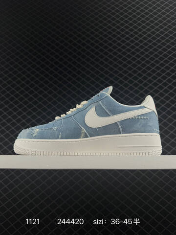 Nike Air Force 1 Low Light Blue Denim White EU 36-45 5 Lifestyle - Unisex (BS-74072)