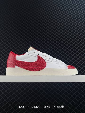 Nike Blazer Low 77 Jumbo White Red Black EU 36-45 Casual - Unisex (BS-74102)