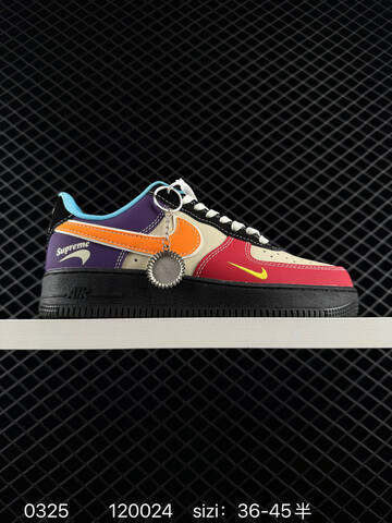 Nike Air Force 1 Low Black Red Purple Orange Beige EU 36-45 Skate - Unisex (BS-72466)