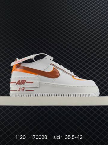 Nike Air Force 1 07 White Orange Brown 35 5-42 Lifestyle - Unisex (BS-74111)