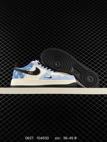Nike Air Force 1 07 LV8 Off White Black Gray EU 36-45 Sneaker - Unisex (BS-70551)