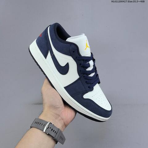 Jordan Air Jordan 1 Low Midnight Navy University Blue 35 5 46B Basketball - Women s BS-66150