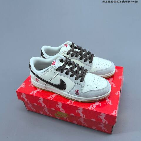 Nike Dunk Low Off White Light Grey Burgundy EU 36-45 Skate Shoe - Unisex BS-61703