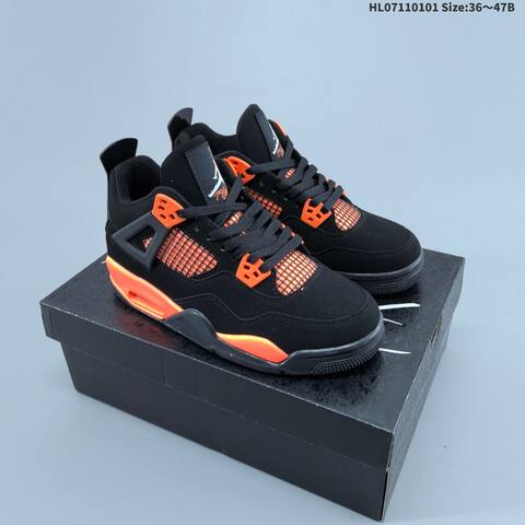 Jordan Air Jordan 4 Retro CT8527-020 Black Orange EU 36-47 Basketball - Unisex (BS-67139)