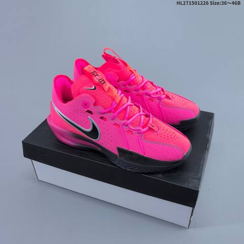 Nike Air Zoom G T Cut 3 EP White Black Gold Pink EU 36-46 Basketball Shoe - Unisex BS-62424