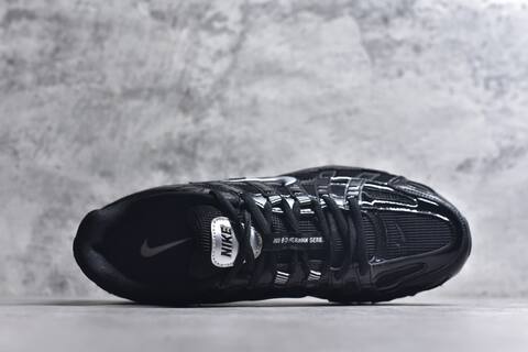 Nike P-6000 Black Metallic Silver Running Shoe (BS-59662)