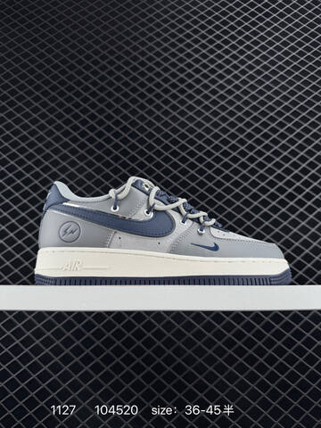 Nike Air Force 1 07 Low Cream Grey Navy Blue Assorted EU 36-45 5 Lifestyle - Unisex (BS-73974)