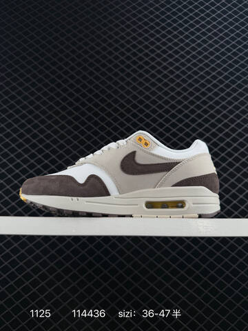 Nike Air Max 1 White Beige Brown Yellow EU 36-47 5 Running - Unisex (BS-74001)