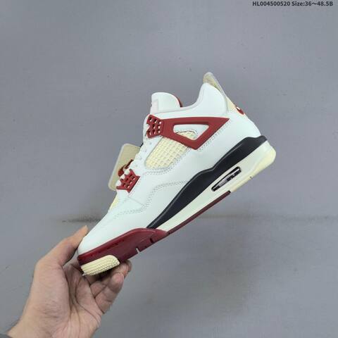 Jordan Air Jordan 4 Sail Cinnabar White Black 36-48 5 Basketball - Unisex (BS-65912)