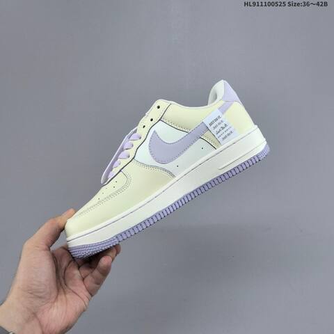 Nike Air Force 1 07 Beige White Purple Pink Black EU 36-42 Sneaker - Unisex (BS-60133)
