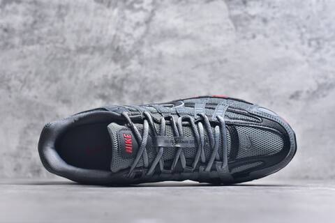 Nike P-6000 Grey Black Red Running Shoe (BS-59671)