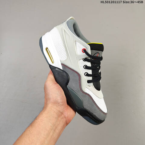 Jordan Air Jordan 4 RM White Grey Black Yellow And Brown Dark Brown Cream EU 36-45 Lifestyle - Unisex (BS-63579)
