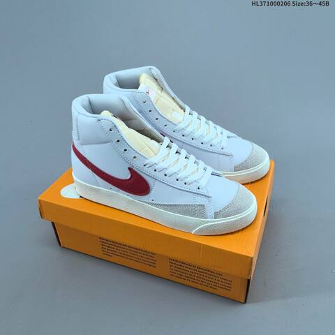 Nike Blazer Mid 77 VNTG Black White Sail Red EU 36-45 Skate Shoe - Unisex BS-61506