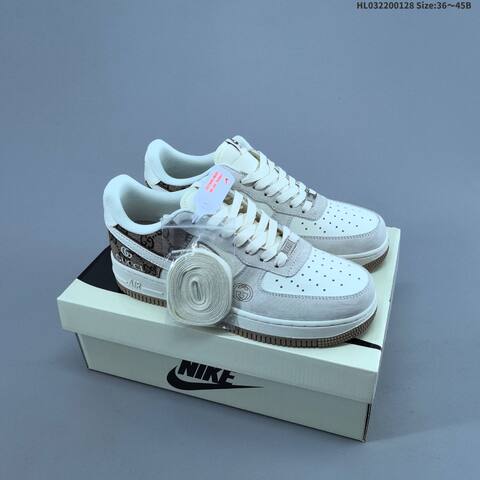 Nike Air Force 1 07 LV8 Light Gray Dark Gray Cream EU 36-45 Sneaker - Unisex BS-61711