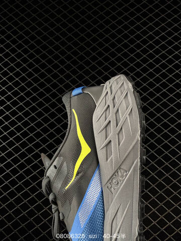 HOKA ONE ONE Speedgoat 7 Blue Black Neon Yellow Grey EU 40-45 Trail Shoe Trail Running Sneakers - Men's (BS-86117)