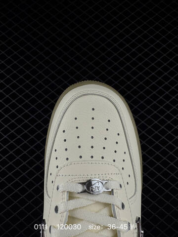 Nike Air Force 1 07 Low Cream White With Brown Swoosh And Olive Sole 36-45 Lifestyle - Unisex (BS-73195)