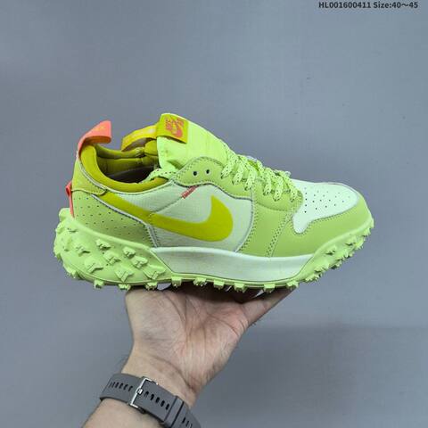 Nike Air Jordan 1 Element Gore-Tex Low Neon Yellow Lime Green With White And Orange Accents EU 40-45 Trail - Men's (BS-66238)