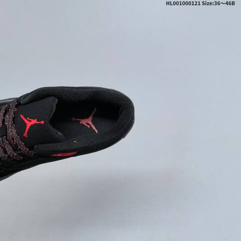Jordan Air Jordan 4 Retro Flight Court Black Red 36 46B Basketball - Women's (BS-66903)