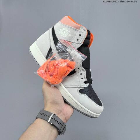 Jordan Air Jordan 1 Retro High OG Neutral Grey Black White With Orange Lining 36 47 5 Basketball - Unisex (BS-65852)