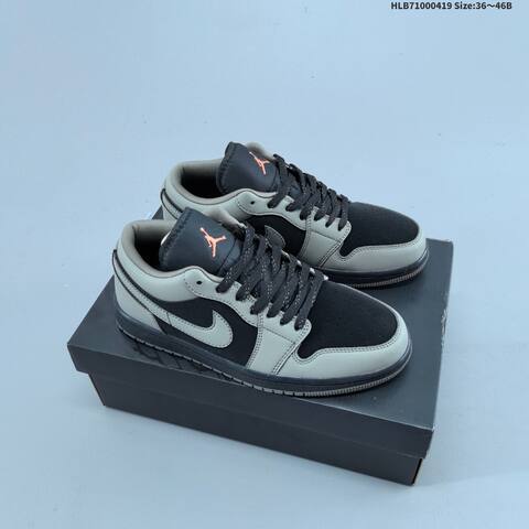 Jordan Air Jordan 1 Low Black Grey EU 36-46 Basketball - Unisex (BS-66126)