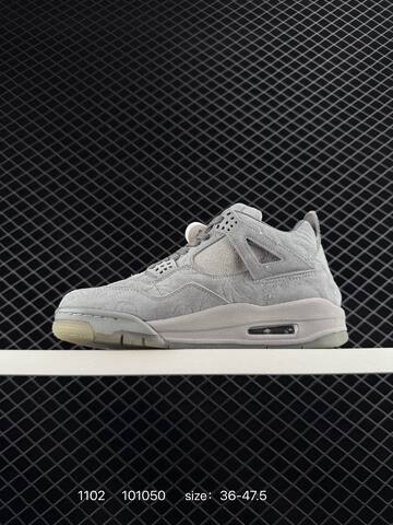 KAWS x Air Jordan 4 Kaws Cool Grey AIR JORDAN 4 Aj4 Lifestyle (BS-80370)