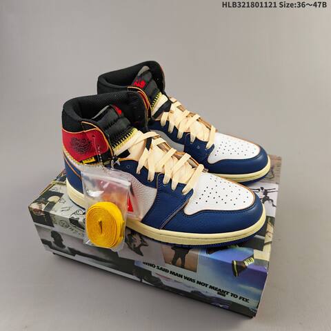 Jordan Air Jordan 1 Retro High OG Sail Navy Red Black EU 36-47 Basketball - Unisex (BS-63313)