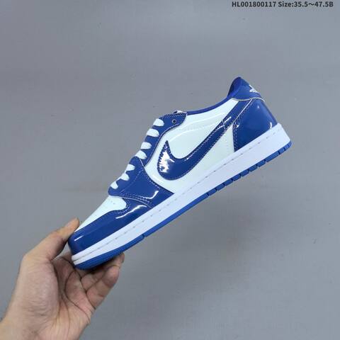 Nike Air Jordan 1 Low Storm Blue White Royal Blue 35 5-47 5 Basketball - Unisex (BS-66947)