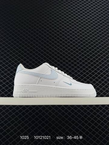 Nike Air Force 1 Low White With Light Blue Accents 36-45 Casual - Unisex (BS-74588)