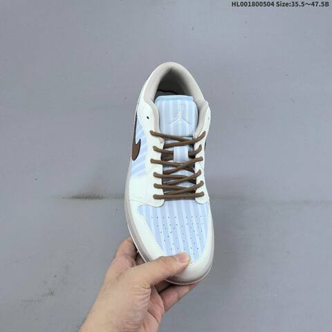 Jordan Air Jordan 1 Low White Light Blue Brown 35 5-47 5 Basketball - Unisex (BS-66045)