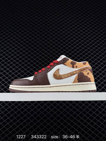 Jordan Air Jordan 1 Low White Brown Red Tan EU 36-46 Sneaker - Unisex BS-79973