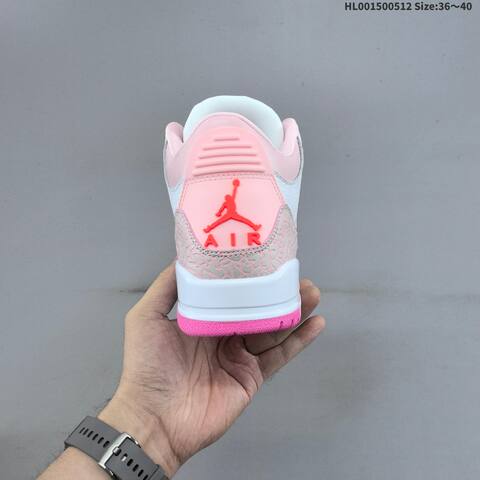 Jordan Air Jordan 3 Retro Spring Flowers White Pink Hot Pink EU 36-40 Basketball - Unisex (BS-65989)