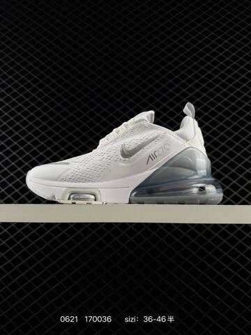 Nike Air Max 270 White Metallic Silver EU 36-46 Running Shoe - Unisex (BS-70665)