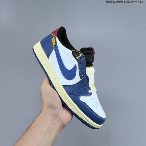 Jordan Air Jordan 1 Low x Union LA White Blue Yellow Black EU 36-47 5 Lifestyle - Unisex (BS-67135)