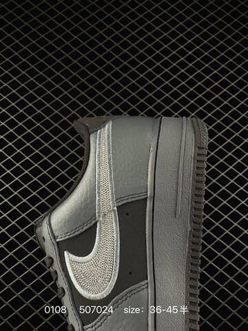 Nike Air Force 1 07 Black Grey Silver EU 36-45 Lifestyle - Unisex (BS-73305)