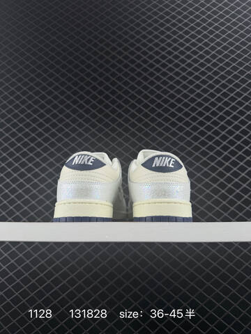 Nike SB Dunk Low Pro White Iridescent Silver Navy EU 36-45 5 Skate - Unisex (BS-73956)
